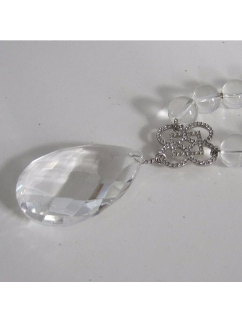 Valeska Crystal Pendant Tear Drop Necklace А0617 - Picture 2 of 8